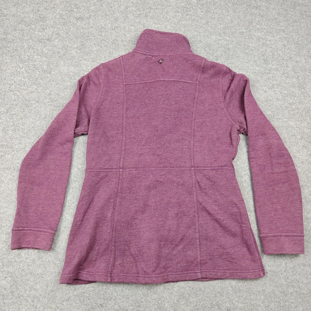 PrAna Jacket Womens Medium Purple Cotton Blend Fleece Lined Button Front Pockets - Picture 5 of 8
